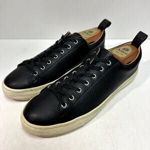 VGUC Buddy Bull Terrier Sneakers Black Leather Made in Japan US 8.5 JPN 26.5